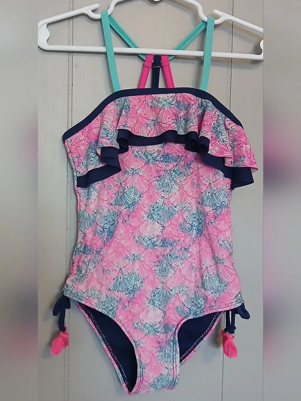 Limited Too Girls Size 4 Shell Swimsuit